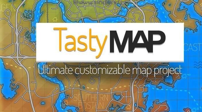 辐射4MOD：Tasty Map - Ultimate customizable map project ----彩色最终可定制地图计