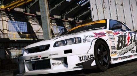 侠盗猎车手5MOD：尼桑 Skyline R34 25GT Turbo URAS (ER34)