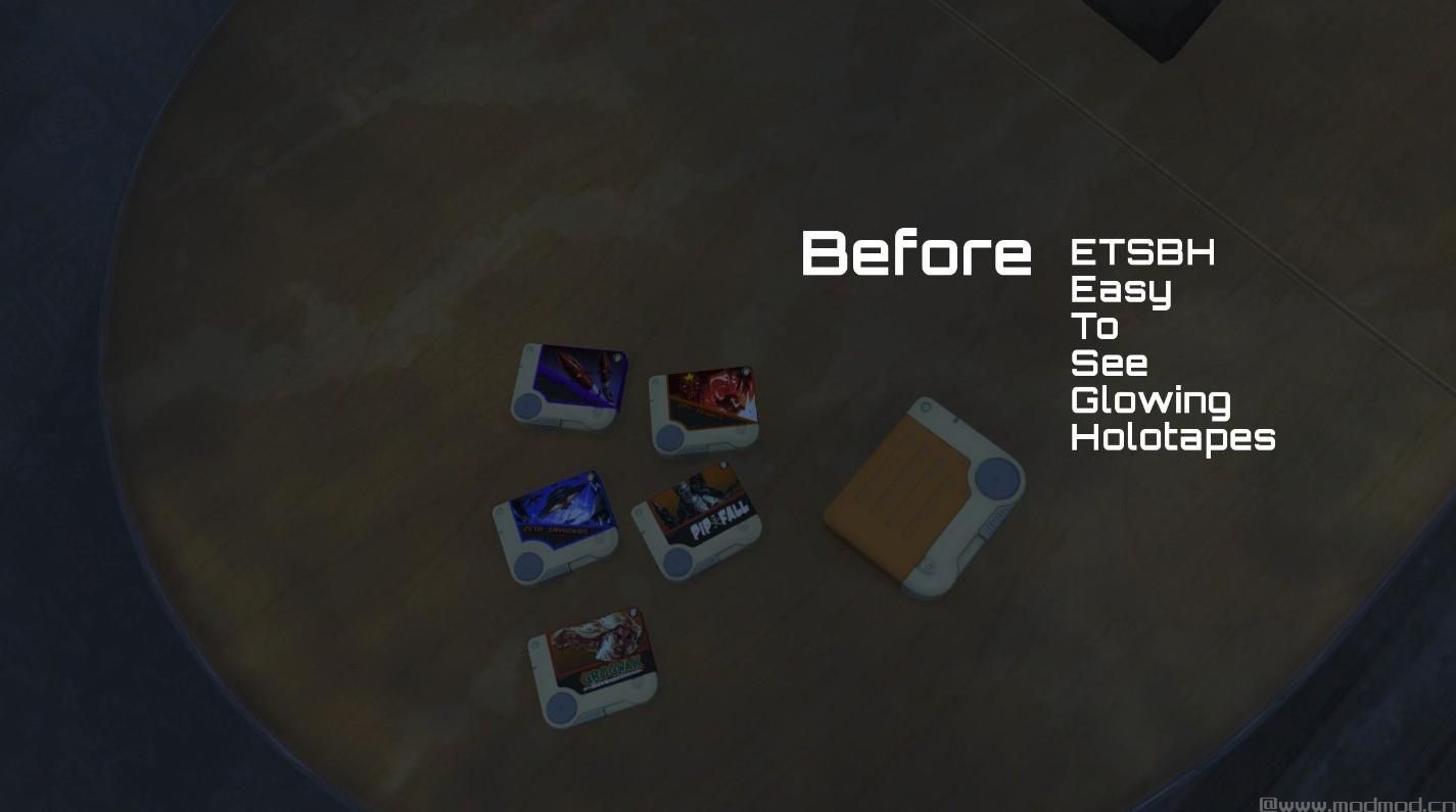 辐射4MOD：发光的磁带 ETSGH - Easy To See Glowing Holotapes by Derp v1.0