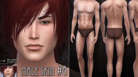 模拟人生4MOD：R skin 8 - MALE 男女皮肤