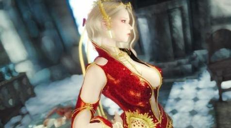 上古卷轴5：天际MOD：BDO Ranger Sitaila Armor Retex黑色沙漠斯泰拉红色/蓝色版