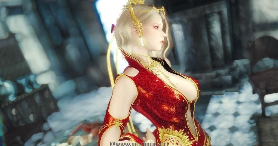 上古卷轴5：天际MOD：BDO Ranger Sitaila Armor Retex黑色沙漠斯泰拉红色/蓝色版