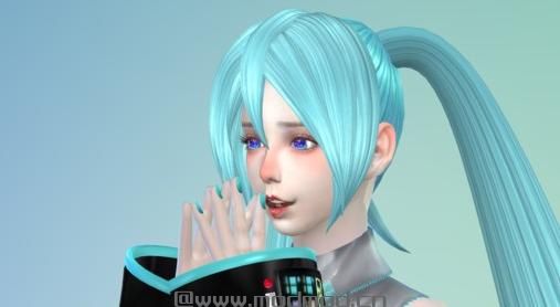 模拟人生4MOD：=M4人物=所有宅男宅女都喜欢的------初音未来殿下！赛高！！！