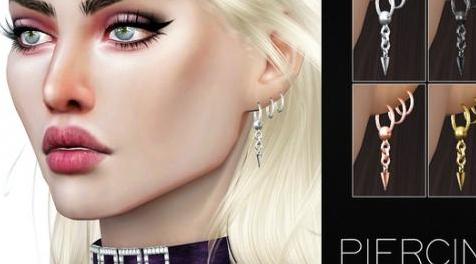 模拟人生4MOD：Piercing Set N23 耳环