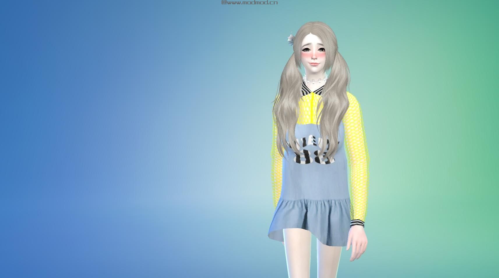 模拟人生4MOD： &hearts;♡&hearts;♡&hearts;♡搁浅的萌物&hearts;♡&hearts;♡&hearts;♡第七弹&hearts;♡俏丽乖巧的娴静少女&hearts;♡丹妮安琪拉