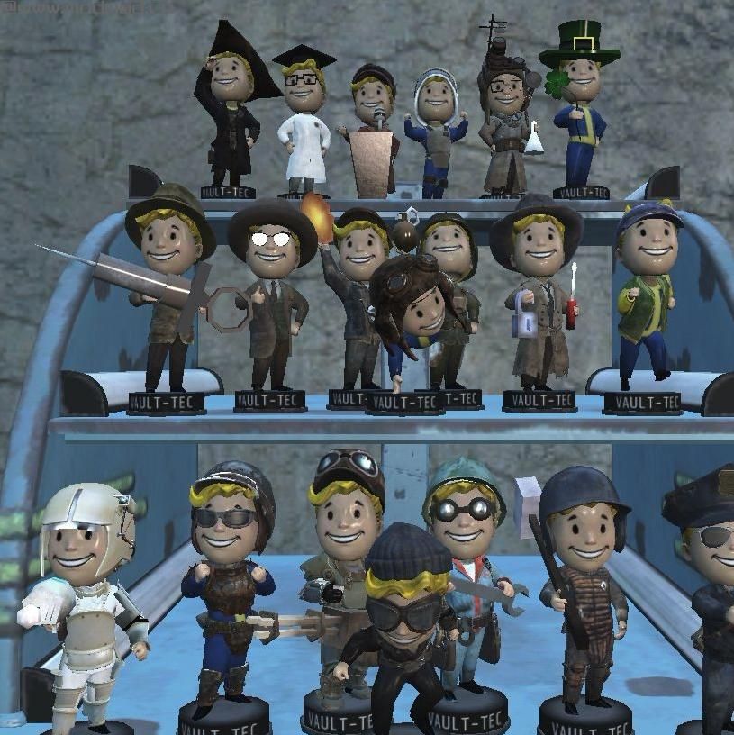 辐射4MOD：原版摇头娃娃材质更换 Bobblehats FO4 Edition V1.5