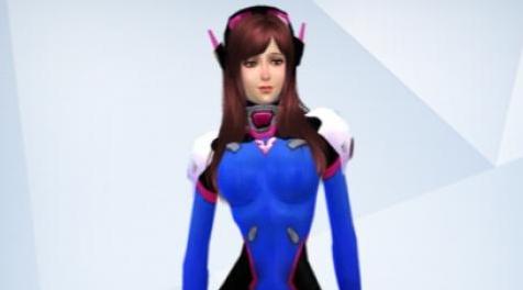 模拟人生4MOD：看到有人要，贡献出来，守望先锋DVA人物MOD！DVA爱你哟~~~~~~~~