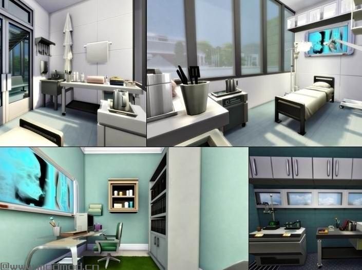 模拟人生4MOD： [转发国外作品] 现代化医院大楼 办公场所