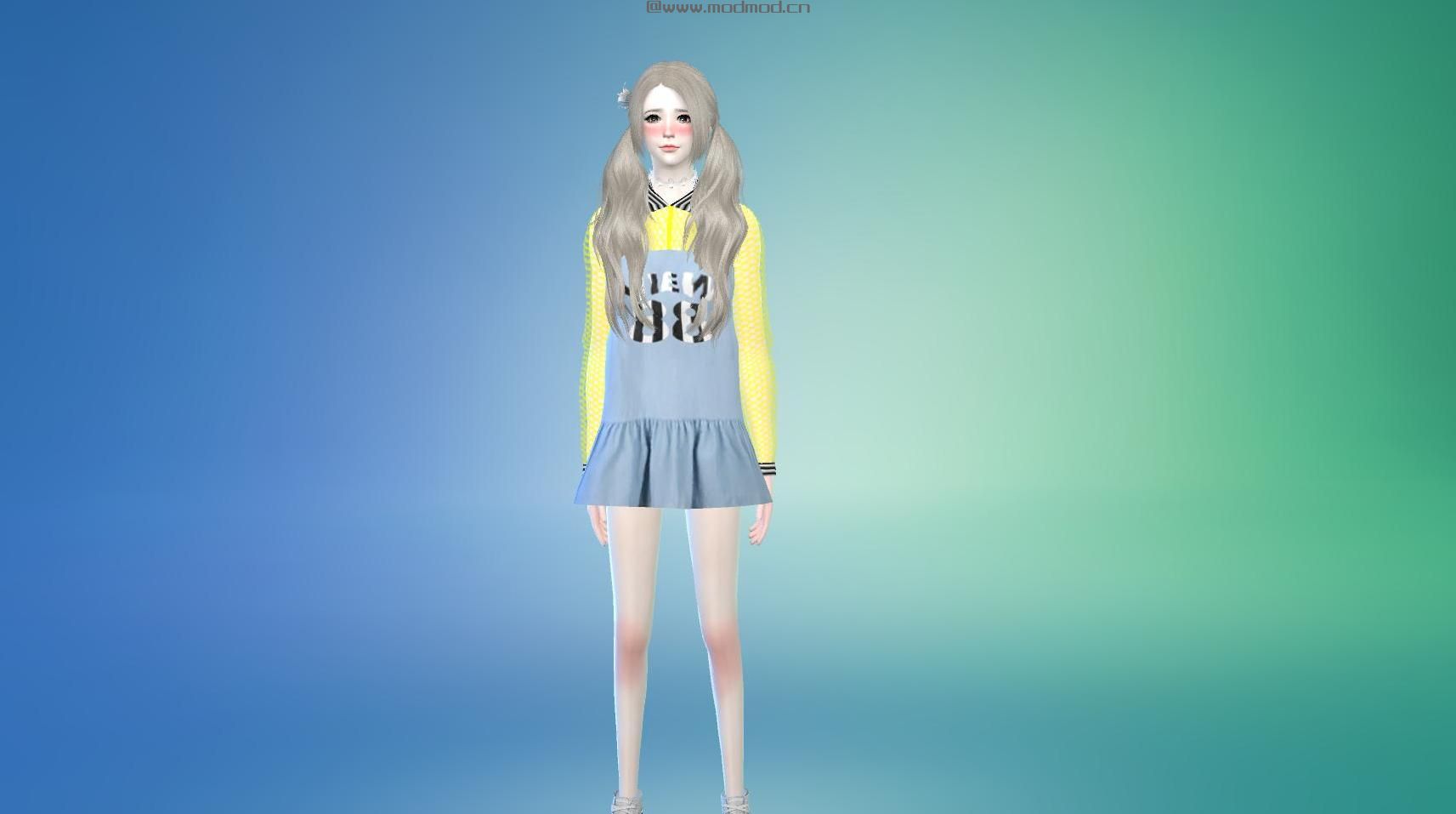 模拟人生4MOD： &hearts;♡&hearts;♡&hearts;♡搁浅的萌物&hearts;♡&hearts;♡&hearts;♡第七弹&hearts;♡俏丽乖巧的娴静少女&hearts;♡丹妮安琪拉