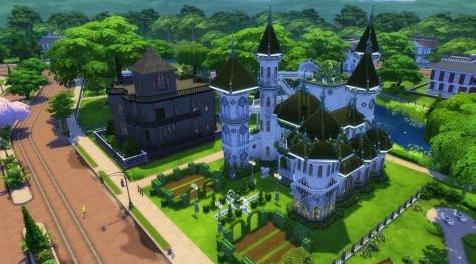 模拟人生4MOD：40X30无自定义小型城堡，全复古设计