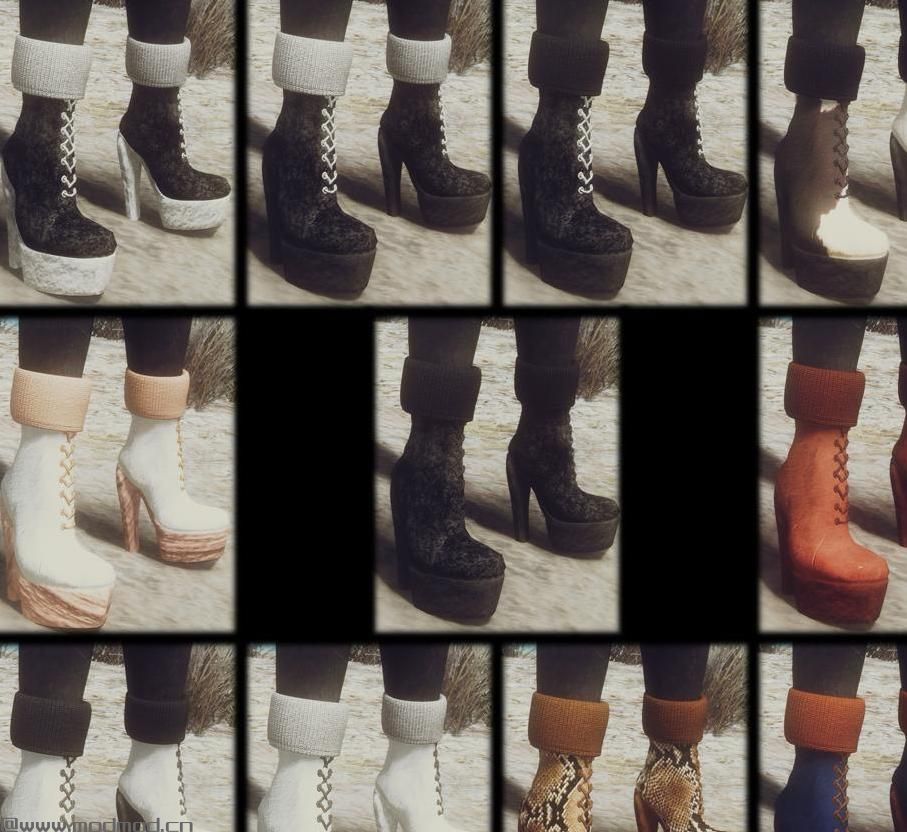 上古卷轴5：天际MOD： Bobs Boots Refurbed for UNP-Bob的靴子-140件高跟鞋