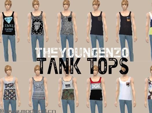 模拟人生4MOD：男性背心系列 by theyoungenzo