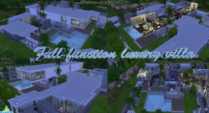  【3DM-Sims小组】【原创】50X50 全功能豪华别墅 现代风格~~~~~~房屋和自定义MOD已放下载！
