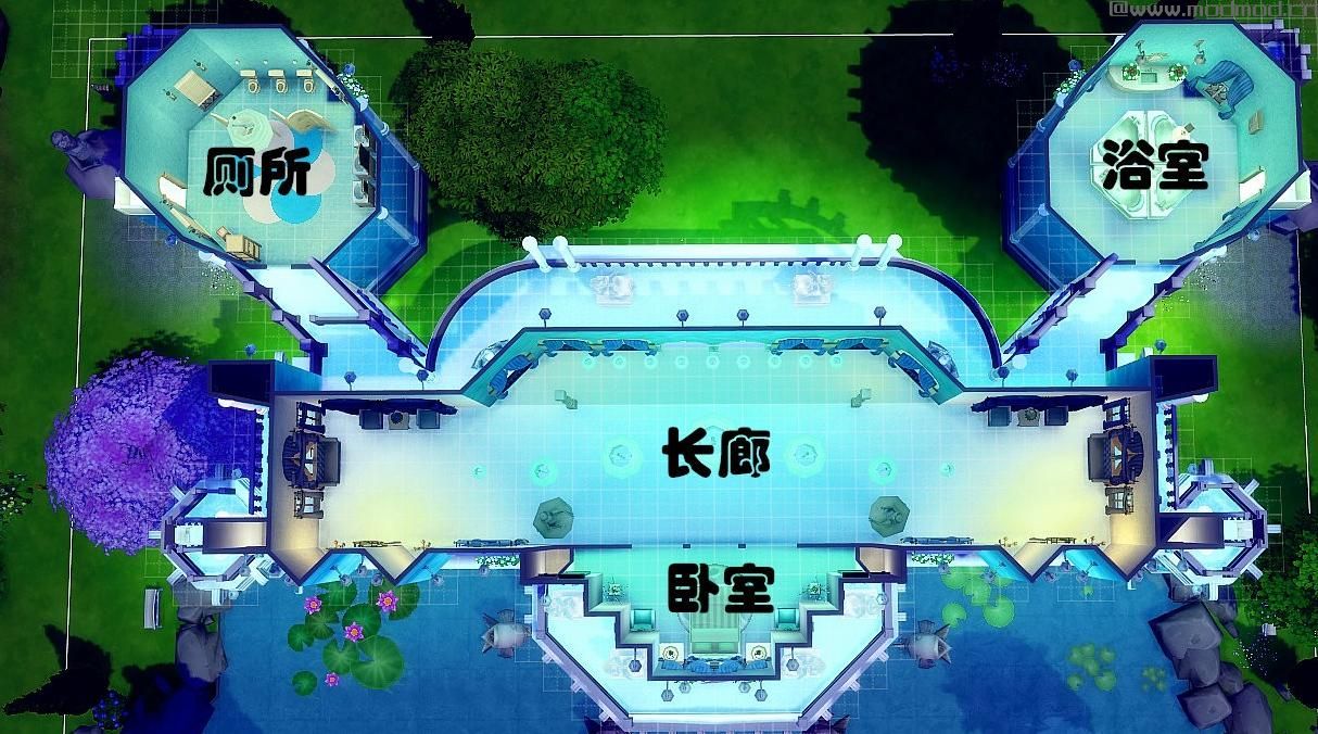 模拟人生4MOD： 【如琢如磨】50X50超大建筑