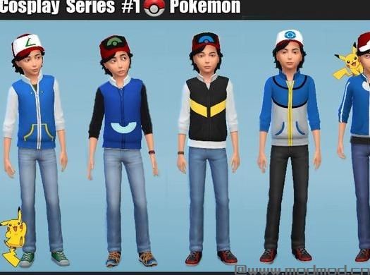 模拟人生4MOD：神奇宝贝小智cosplay装 by Kronronko