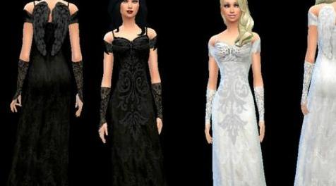 模拟人生4MOD：男性好看腮红和女性天使晚礼服