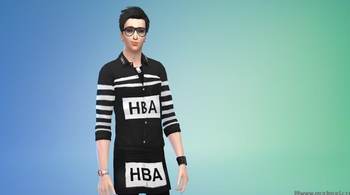 模拟人生4MOD：（新到）开胸毛衣，三叶草棒球衫，川久保玲针织衫