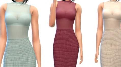 模拟人生4MOD：ekinege Bandage Mesh Dress