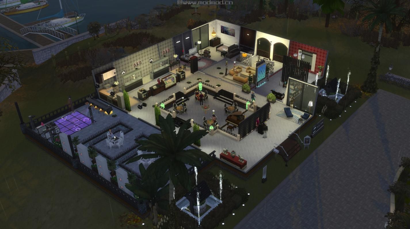 模拟人生4MOD：威斯丁餐厅_40x30_1卧室2卫生间_原生态无MOD