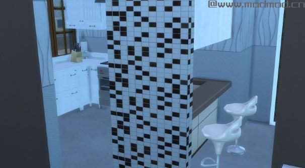 模拟人生4MOD： 再造新型小别墅,我重新装修了一下，比原来更好看更时尚