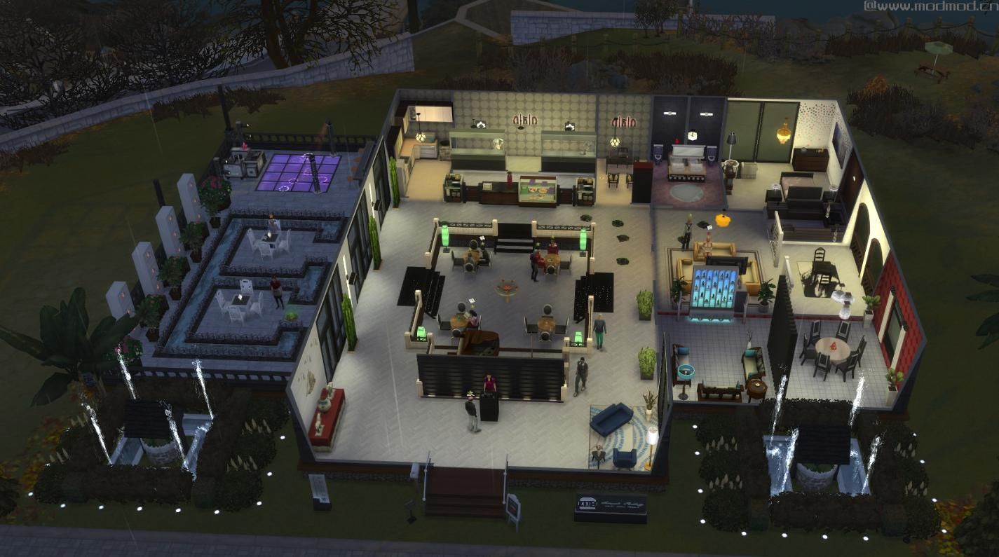 模拟人生4MOD：威斯丁餐厅_40x30_1卧室2卫生间_原生态无MOD