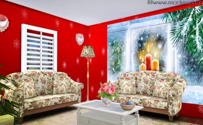 模拟人生4MOD：【3DM-Sims小组】淡雅出品----圣诞小屋 30*20 （话说有点早）