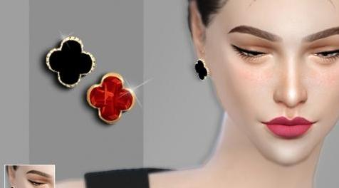 模拟人生4MOD：S-Club ts4 WM EARRINGS F 201707-耳环F