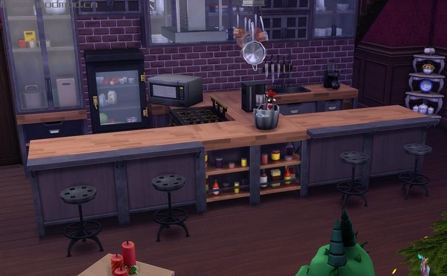 模拟人生4MOD：圣 诞 小 木 屋 初 雪