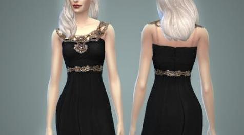 模拟人生4MOD：模拟人生4 女神范儿长裙 by apri