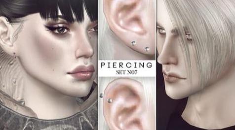 模拟人生4MOD：Piercing Set N07-男女耳钉