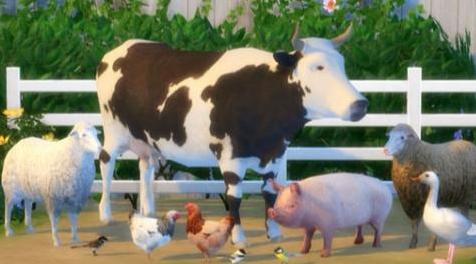 模拟人生4MOD：猪牛羊装饰品