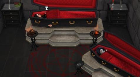 模拟人生4MOD：吸血鬼棺材床