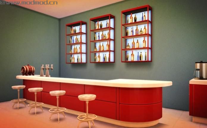 模拟人生4MOD：淡雅出品----公寓+酒廊 30*40