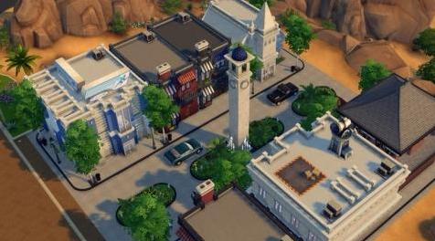 模拟人生4MOD：时 钟 塔 广 场 泳 池 版