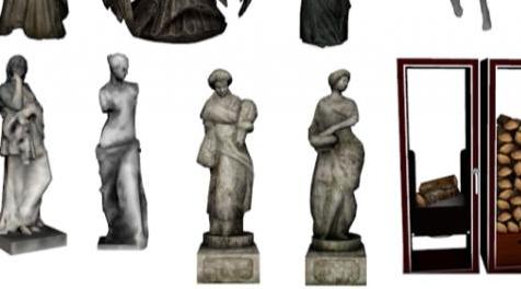 模拟人生4MOD：各种雕像