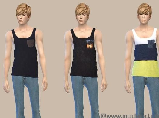 模拟人生4MOD：男性背心系列 by theyoungenzo