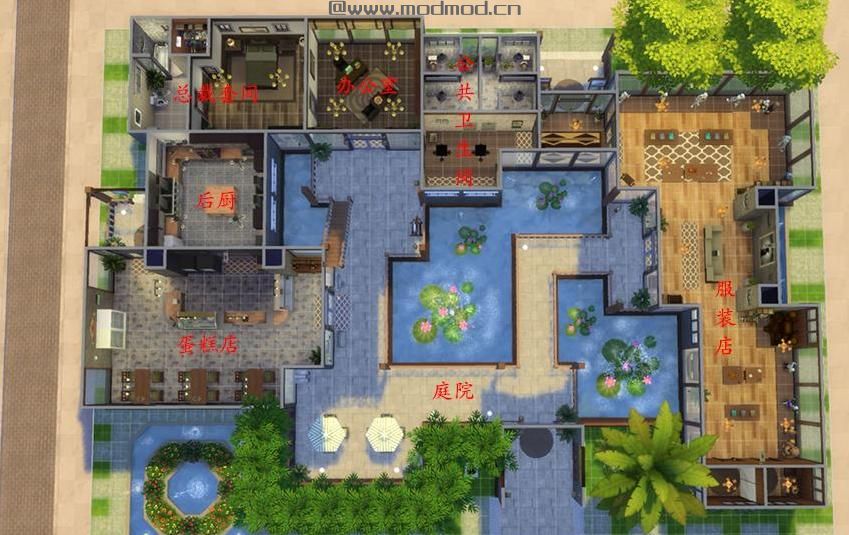 【3DM-Sims小组】【原创】仿古商业街——含服装店1家、蛋糕店1家~