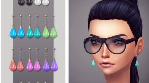 模拟人生4MOD：女性水滴坠项链 by Kano