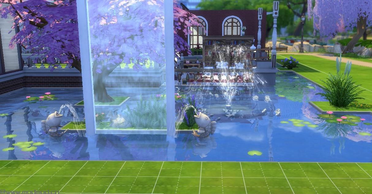 模拟人生4MOD：【南山居】水上人家,梦幻般的庄园,各项设施齐全~请君下载~