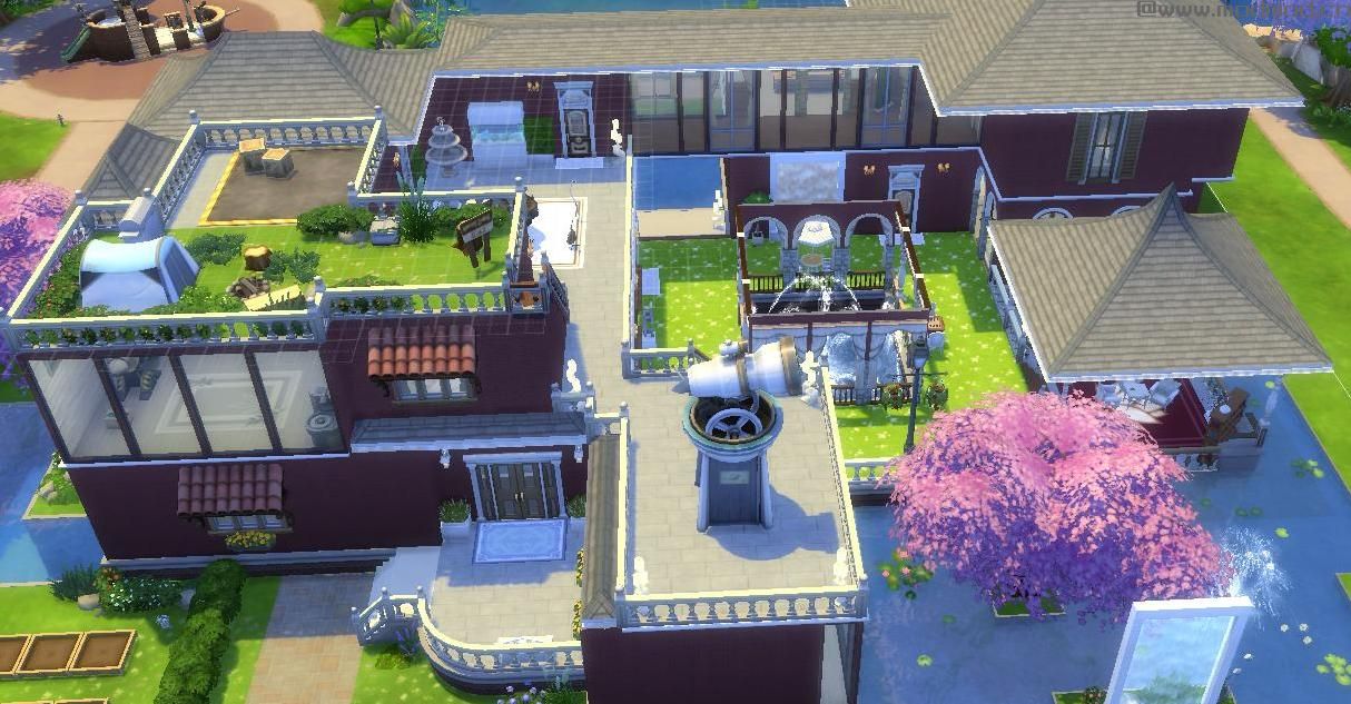 模拟人生4MOD：【南山居】水上人家,梦幻般的庄园,各项设施齐全~请君下载~