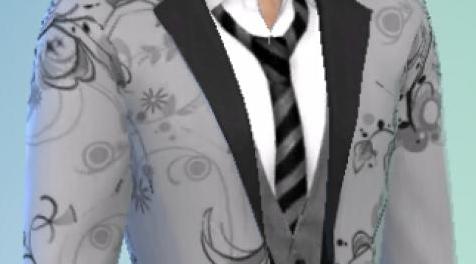 模拟人生4MOD：男士专用】=======秀气花纹西装制服=========by fff6667