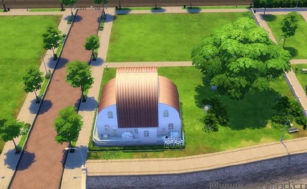 模拟人生4MOD：极品20X15 单身面包房，无自定义1-2人，带入户泳池，15W 左右，功能齐全