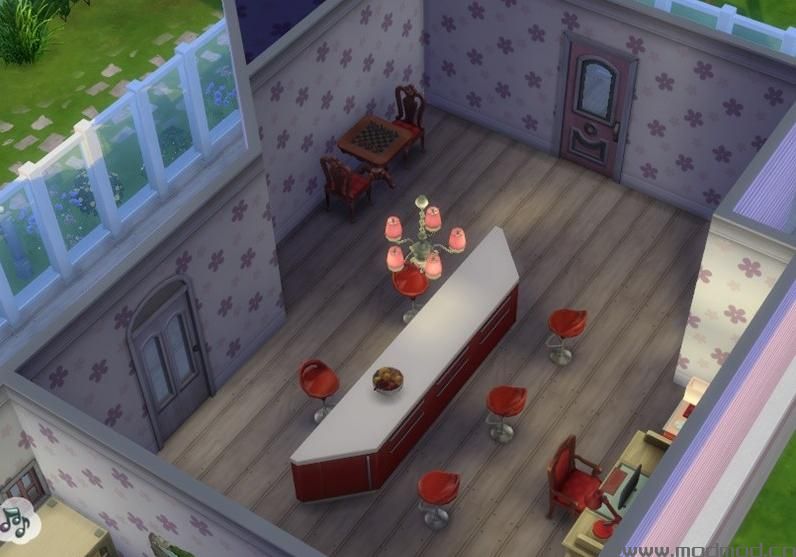 模拟人生4MOD：【原创】无添加mod - Pink小清新经济适用房 两层 +阳台 很舒适