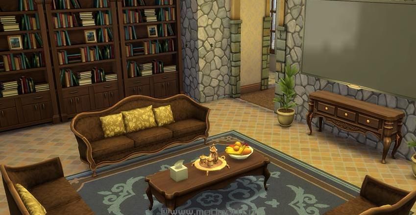 模拟人生4MOD：【3DM-Sims小组】【原创】50X50 阿拉伯风格全功能豪华别墅~~~~~~房屋和自定义MOD下载已放！