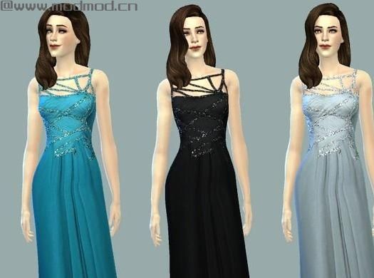 模拟人生4MOD：女性高档气质连衣裙 by April