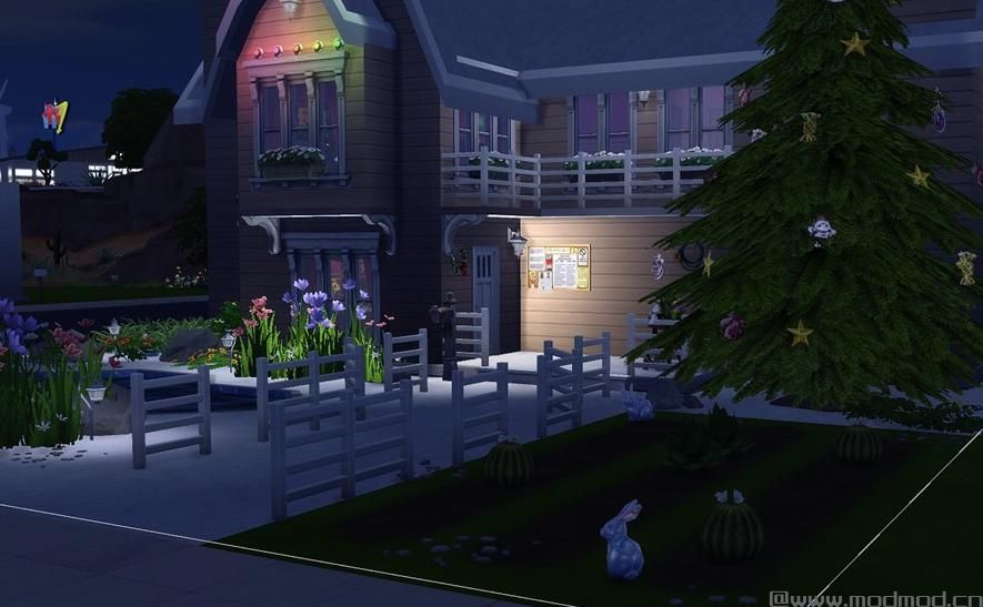 圣 诞 小 木 屋 初 雪