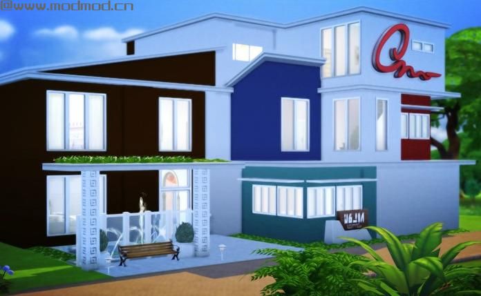 模拟人生4MOD：淡雅出品----公寓+酒廊 30*40