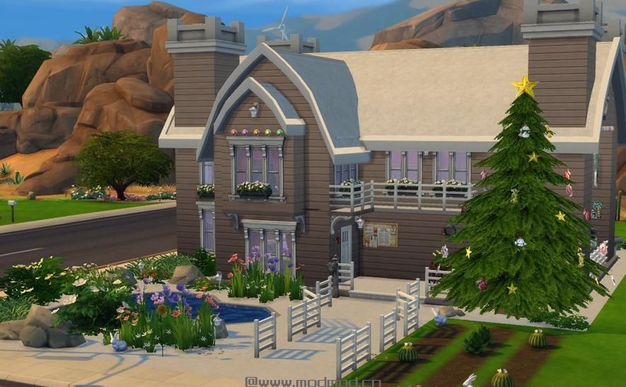 模拟人生4MOD：圣 诞 小 木 屋 初 雪