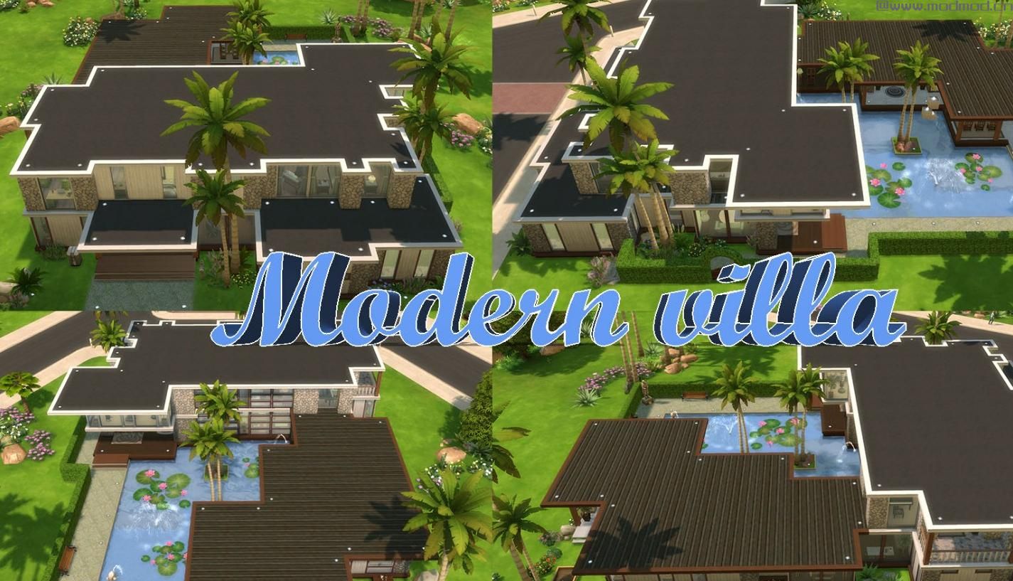 模拟人生4MOD：【3DM-Sims小组】【原创】40X30 现代别墅 &mdash;&mdash;&mdash;&mdash;首次建房希望大家喜欢！！！！！！