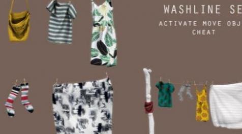 模拟人生4MOD：晾衣架包